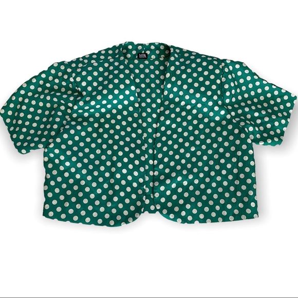 Vintage 1980s Green Printed Spring/Summer Dress and Bolero Set - Picture 10 of 16